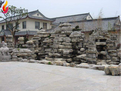 龟纹石假山
