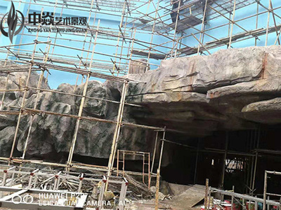 岐山县水泥假树大门口改造