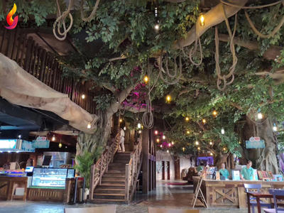 室内的水泥假树